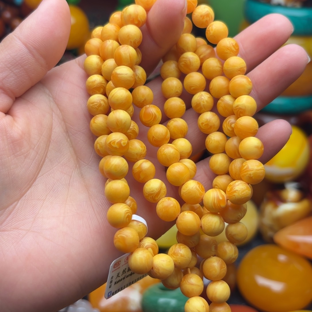 未镶嵌琥珀手链蜜蜡