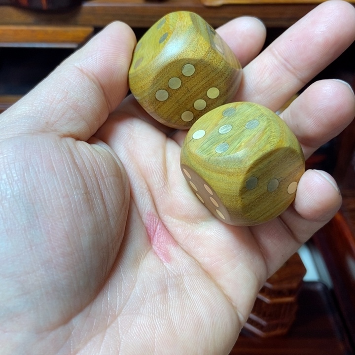 木绿檀筛子一对整木