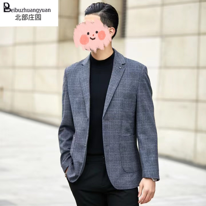 轻奢免烫春夏新品精纺薄羊毛男商务休闲西服外套/2301 