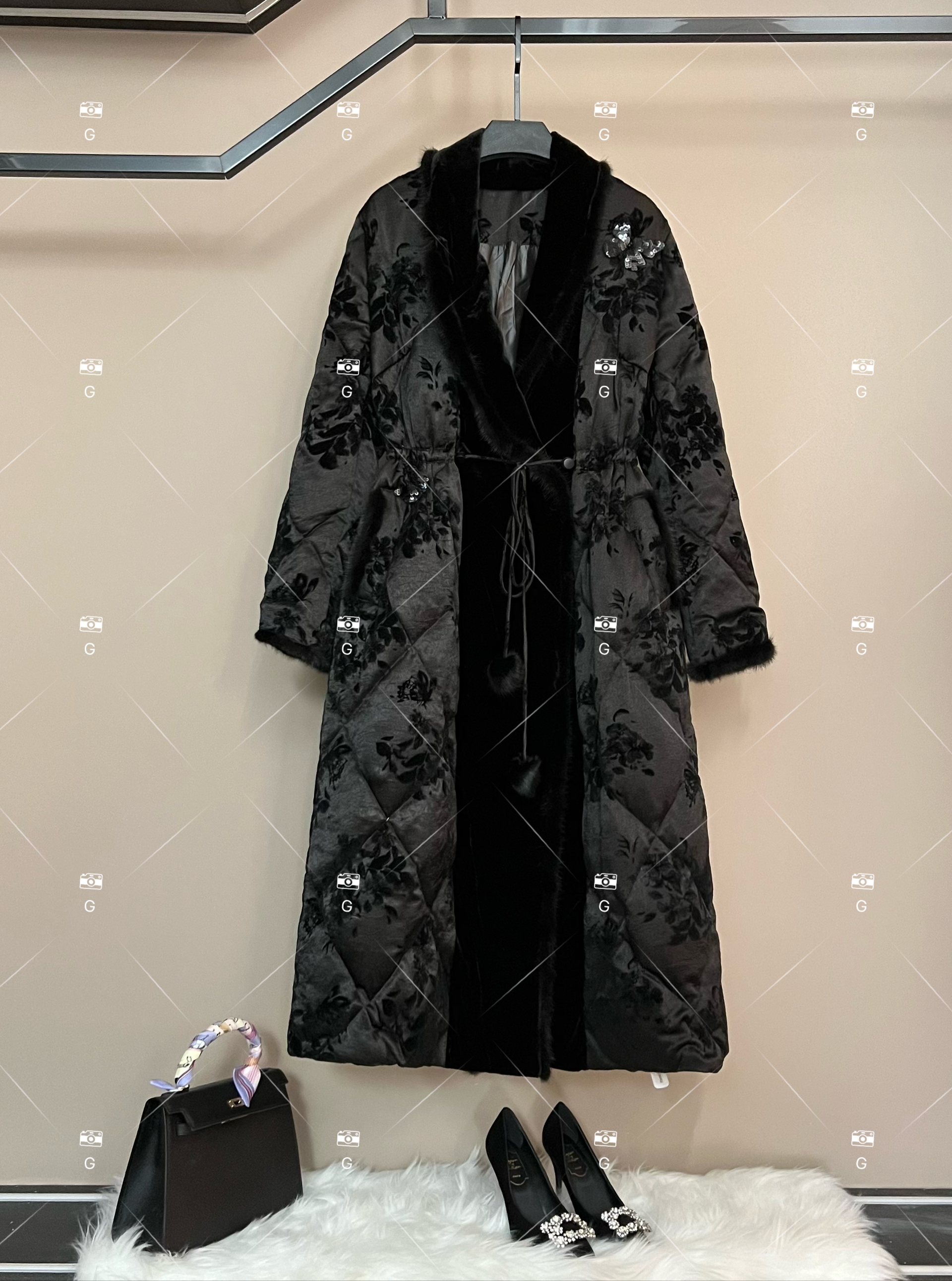 【WW】秋冬气质小香风设计师中长款名媛羽绒服 GS-57807