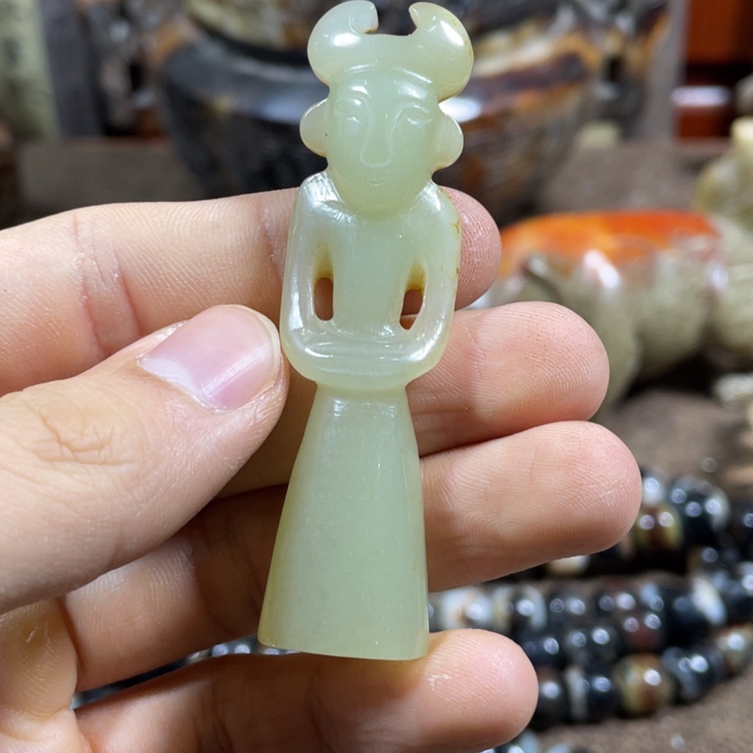 和田玉未镶嵌吊坠(不含链)