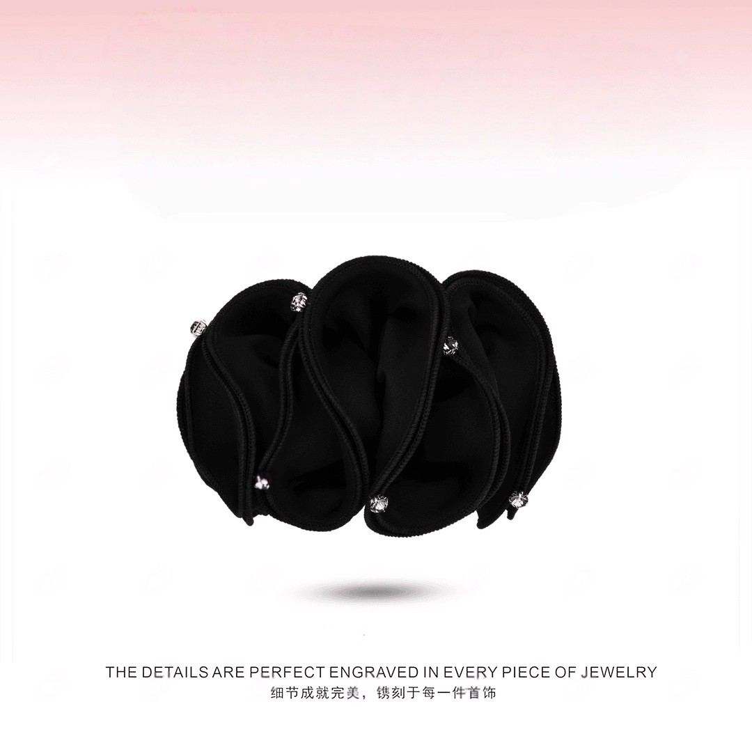 云朵精灵香蕉夹时尚气质黑色香蕉夹饱满显发量百搭竖夹简约通勤