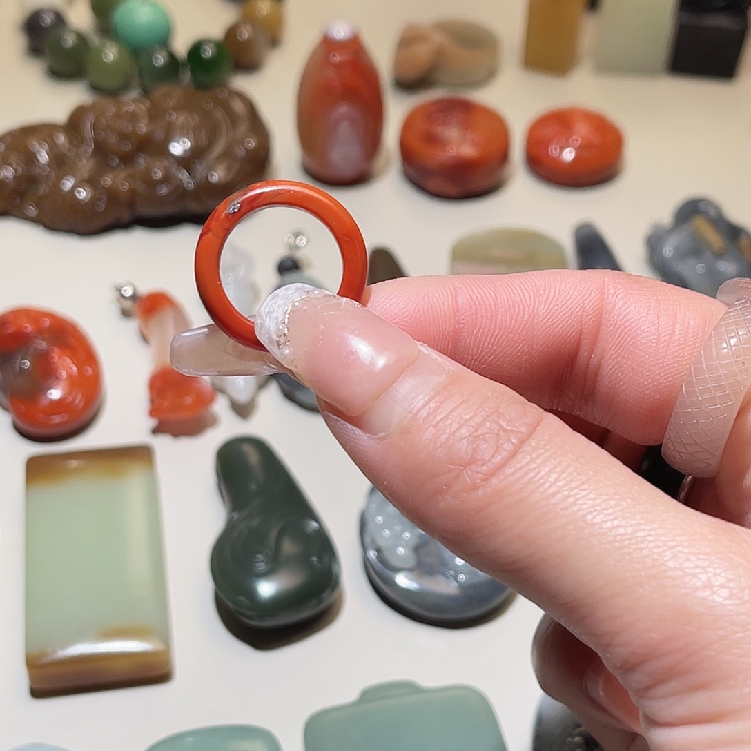 南红玛瑙未镶嵌戒指