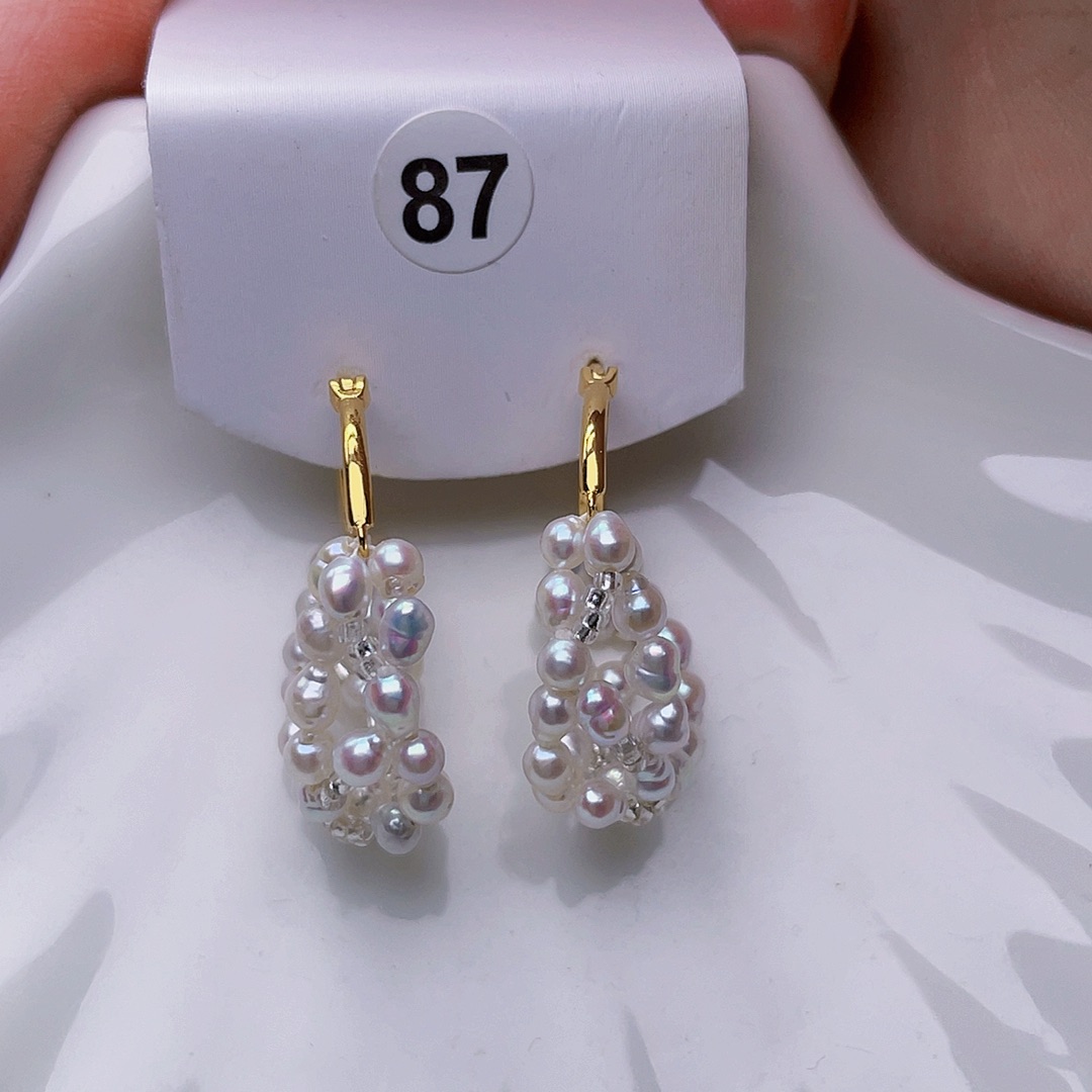 未镶嵌淡水珍珠耳饰G***e