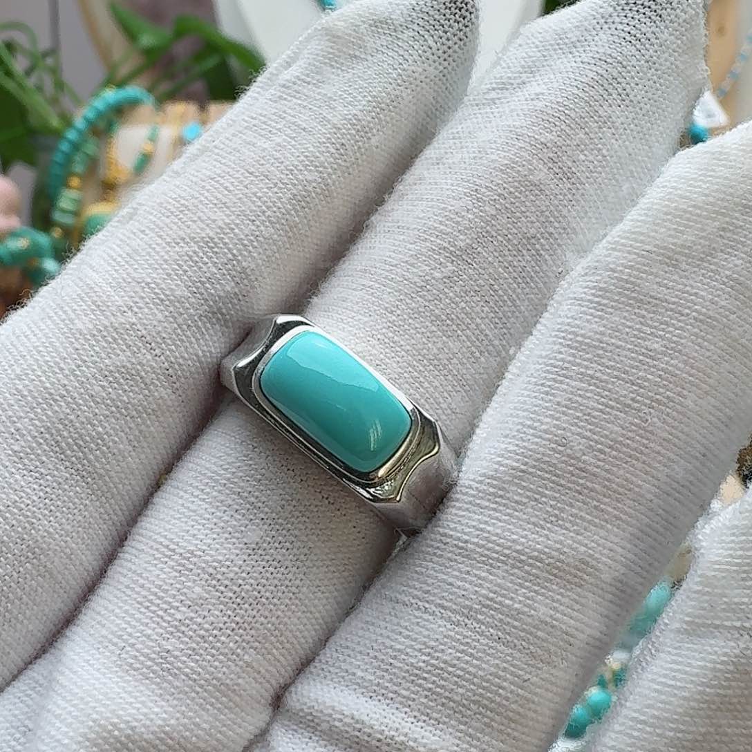 绿松石配饰银S925镶嵌西****组