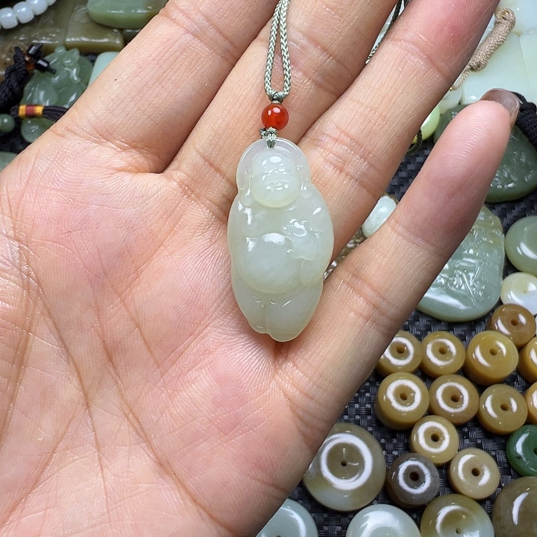 和田玉未镶嵌吊坠(不含链)卡32