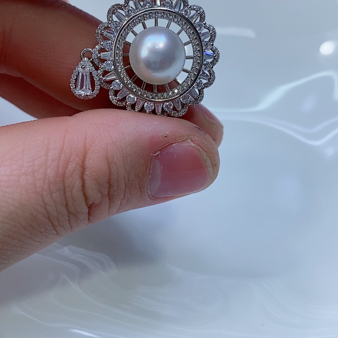 海水珍珠颈饰银S925镶嵌