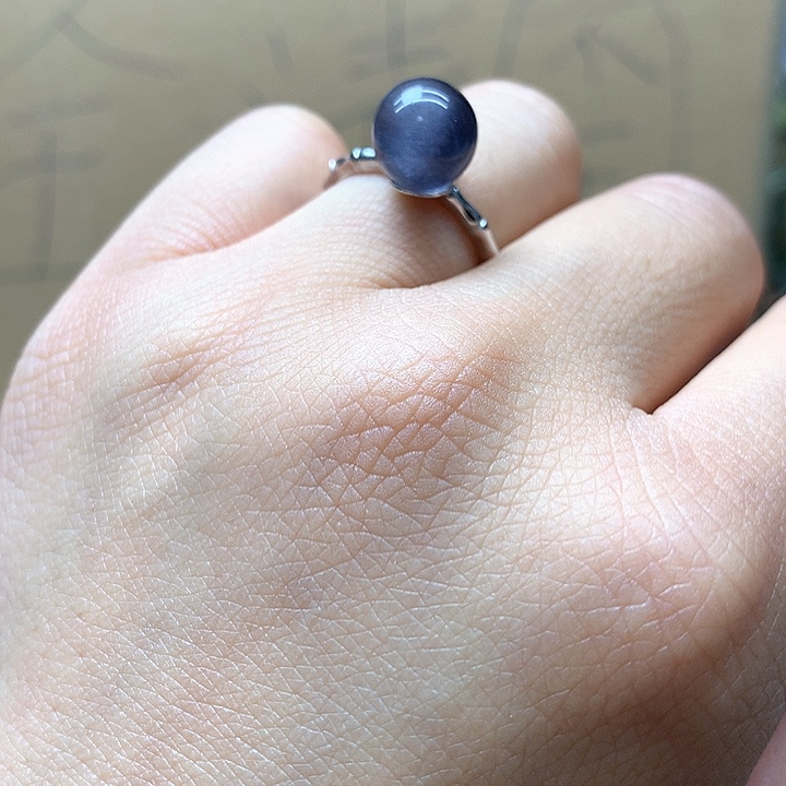 水晶水晶戒指银S925镶嵌