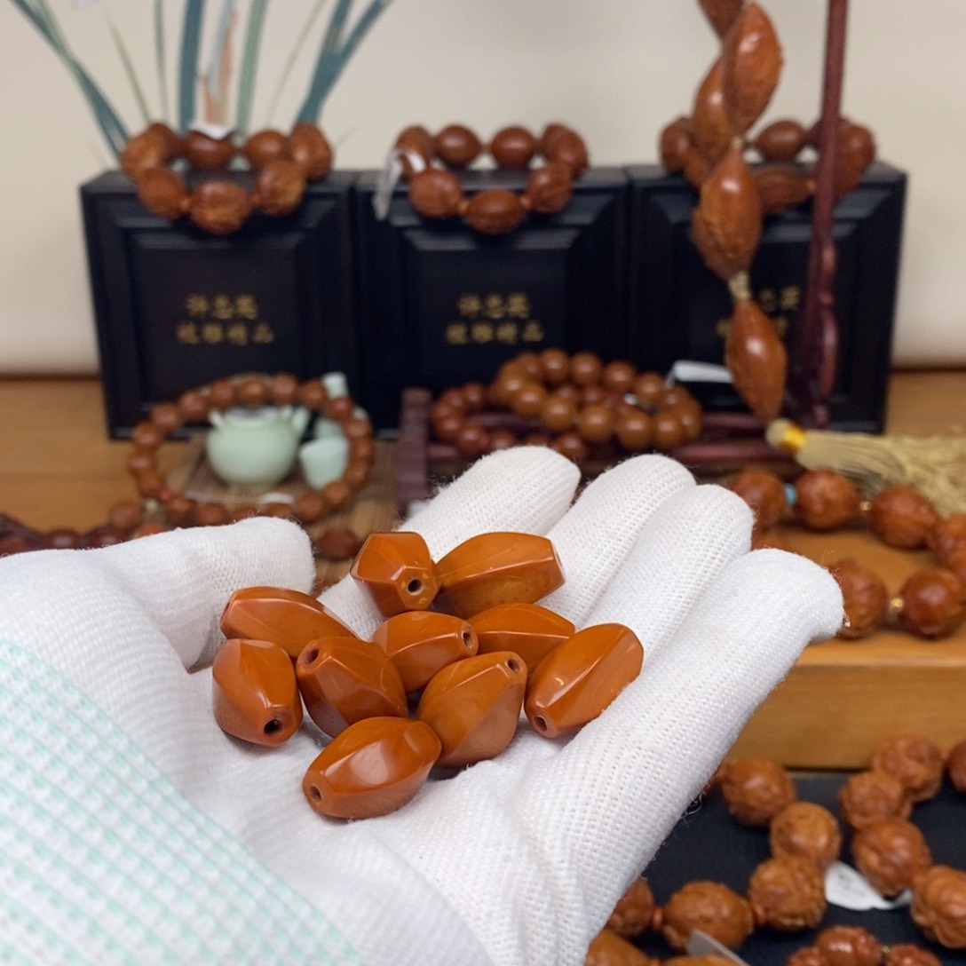 手串橄榄核工作室六棱素珠