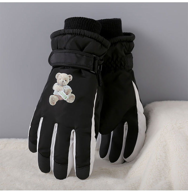 冬季滑雪手套女士保暖防寒可触屏防滑防水户外骑行加绒加厚学生
