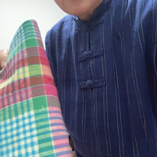 棉棉老土布格子床单布