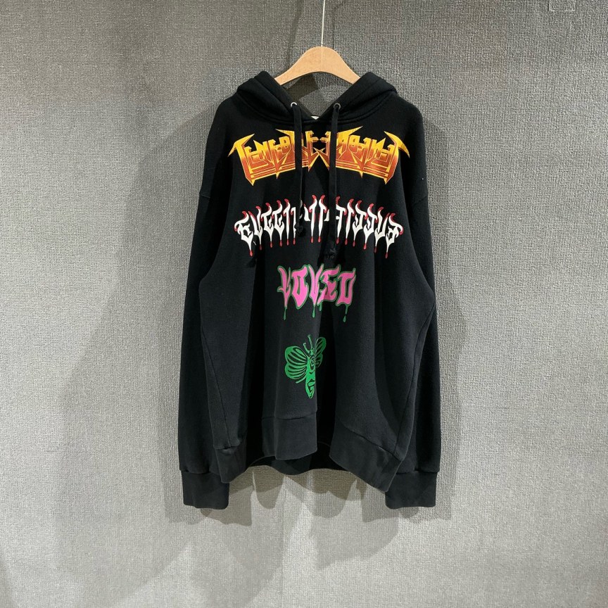 95新 GUCCI/古驰 （pm）印花帽衫卫衣 m码/3228