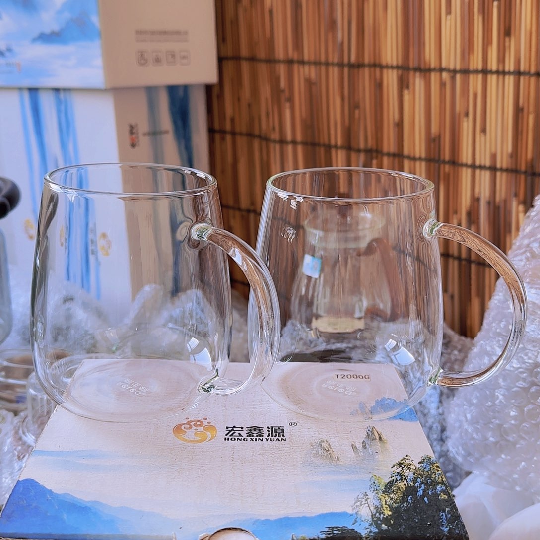 高硼硅玻璃茶水分离款瑕疵物水杯9.9