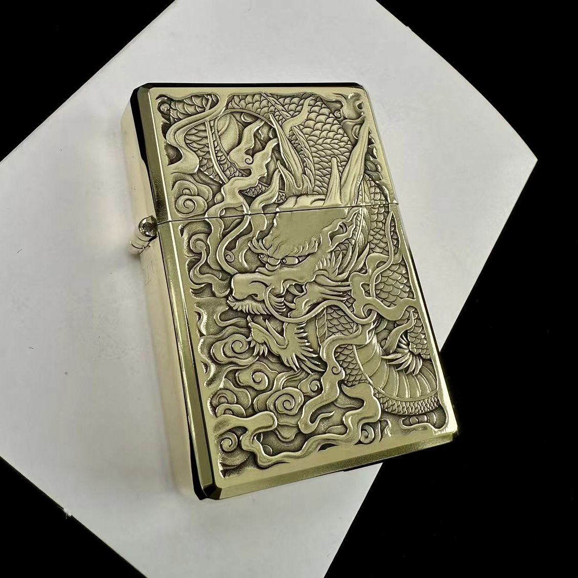 黄铜神龙外壳去造出品蚊版原创打火机外壳无内胆