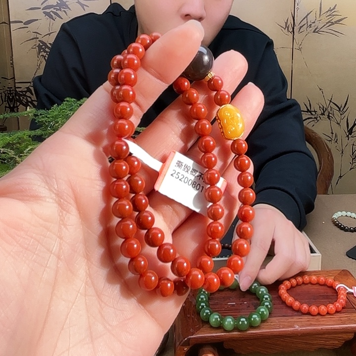 南红玛瑙手链未镶嵌