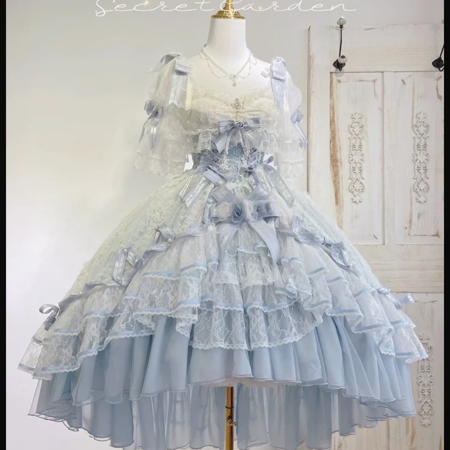 实体店现货秒发黛安蔷薇短袖Lolita花嫁优雅洋装连衣裙