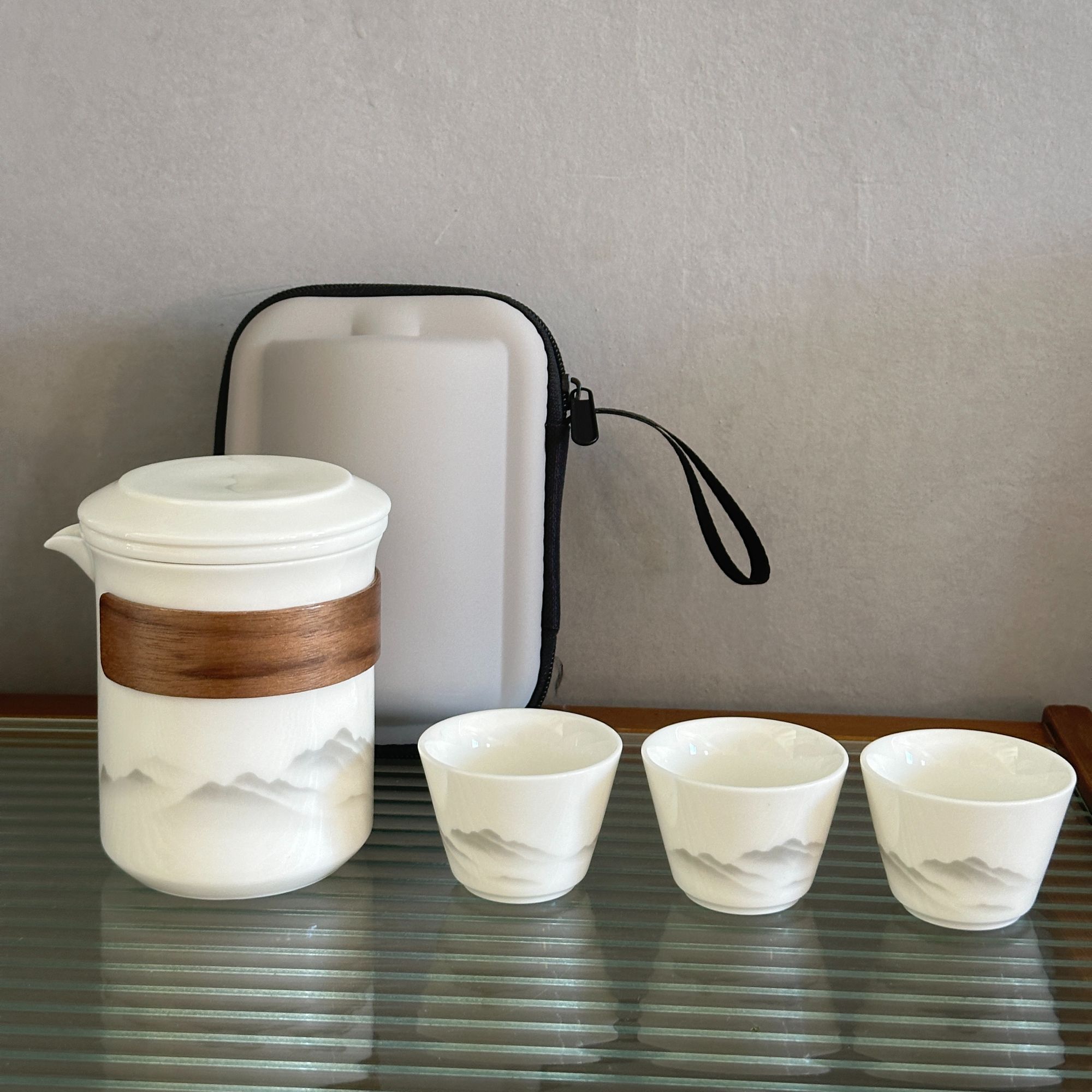 LX208远山旅行茶具快客杯套装户外功夫泡茶便携式（4759）