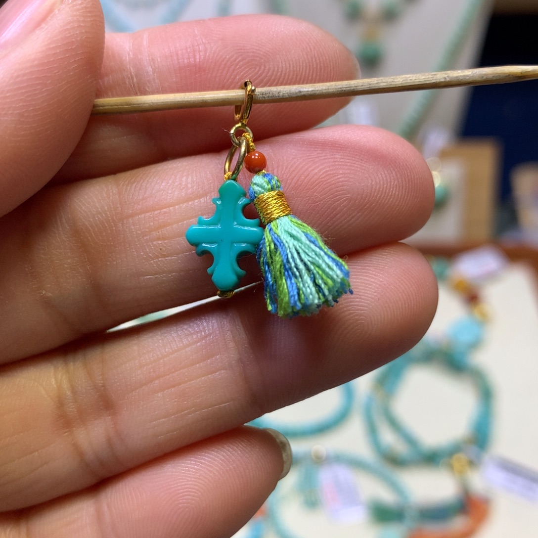 南红玛瑙银S925镀金镶嵌挂件