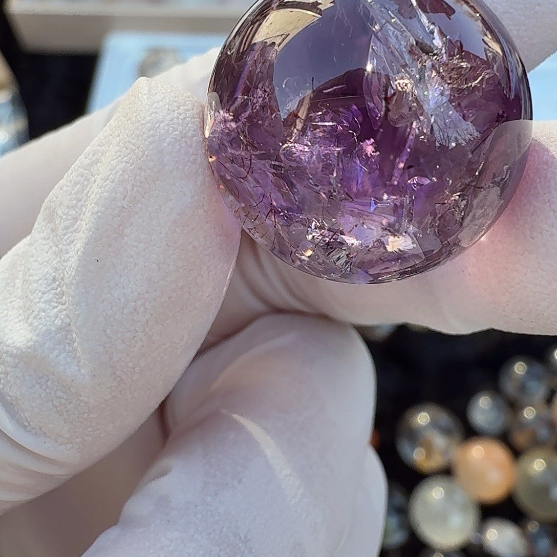 P***尼珠宝半成品未镶嵌水晶20.1mm定制不退换超七