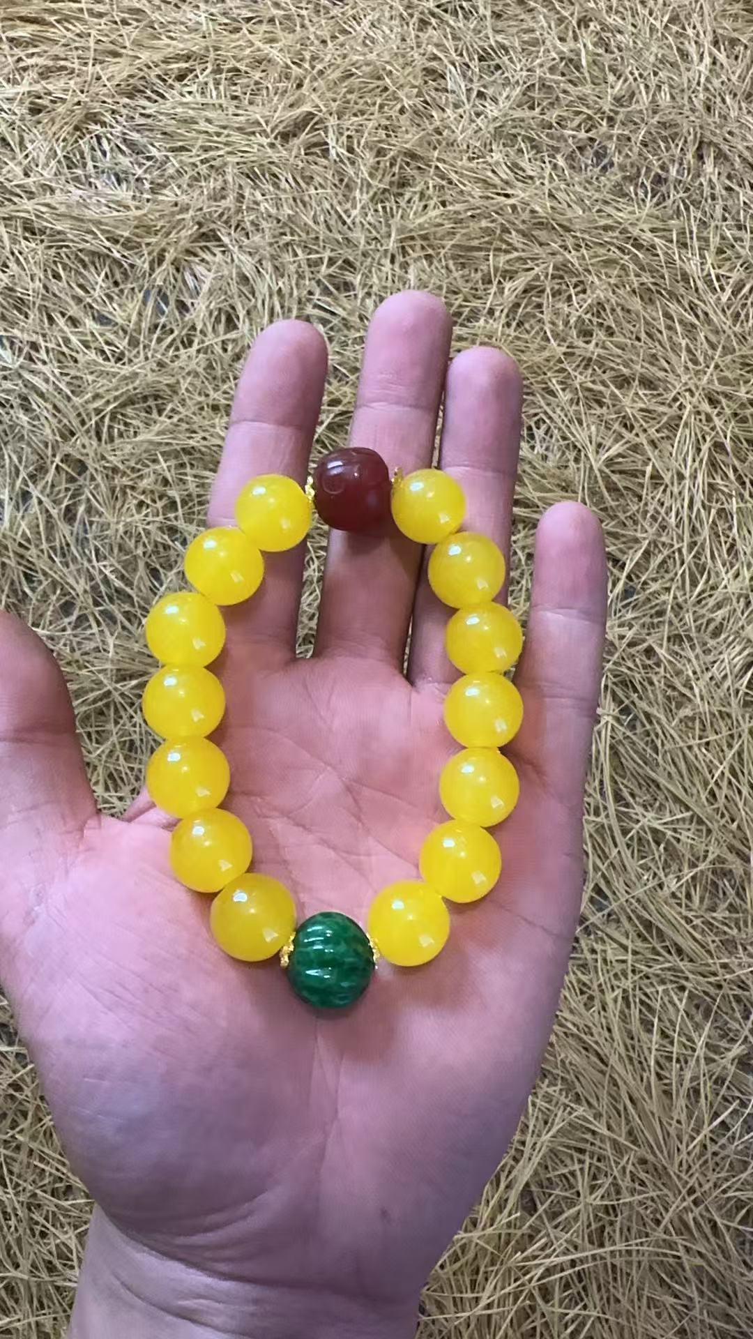 闪购黄玉手串带配饰