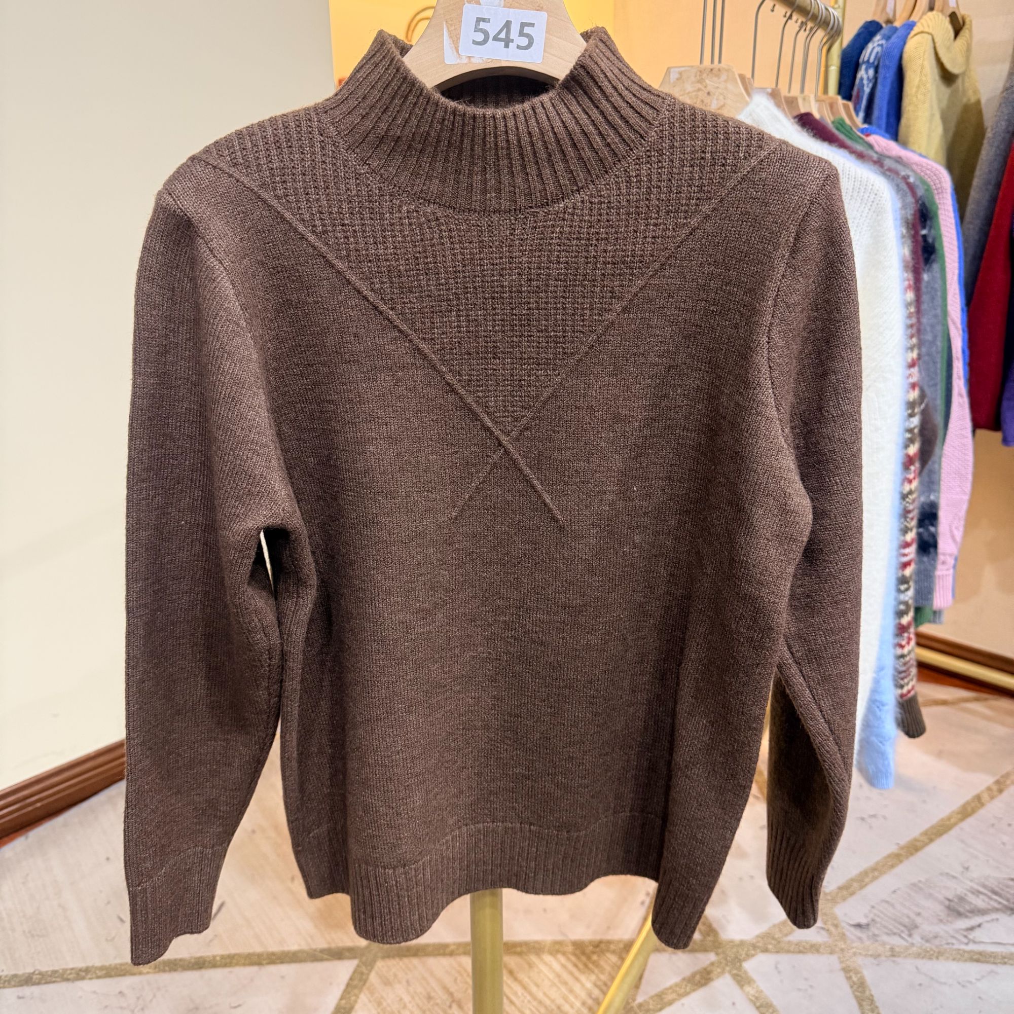 乔乔孤品！！半高领纯色套头c002