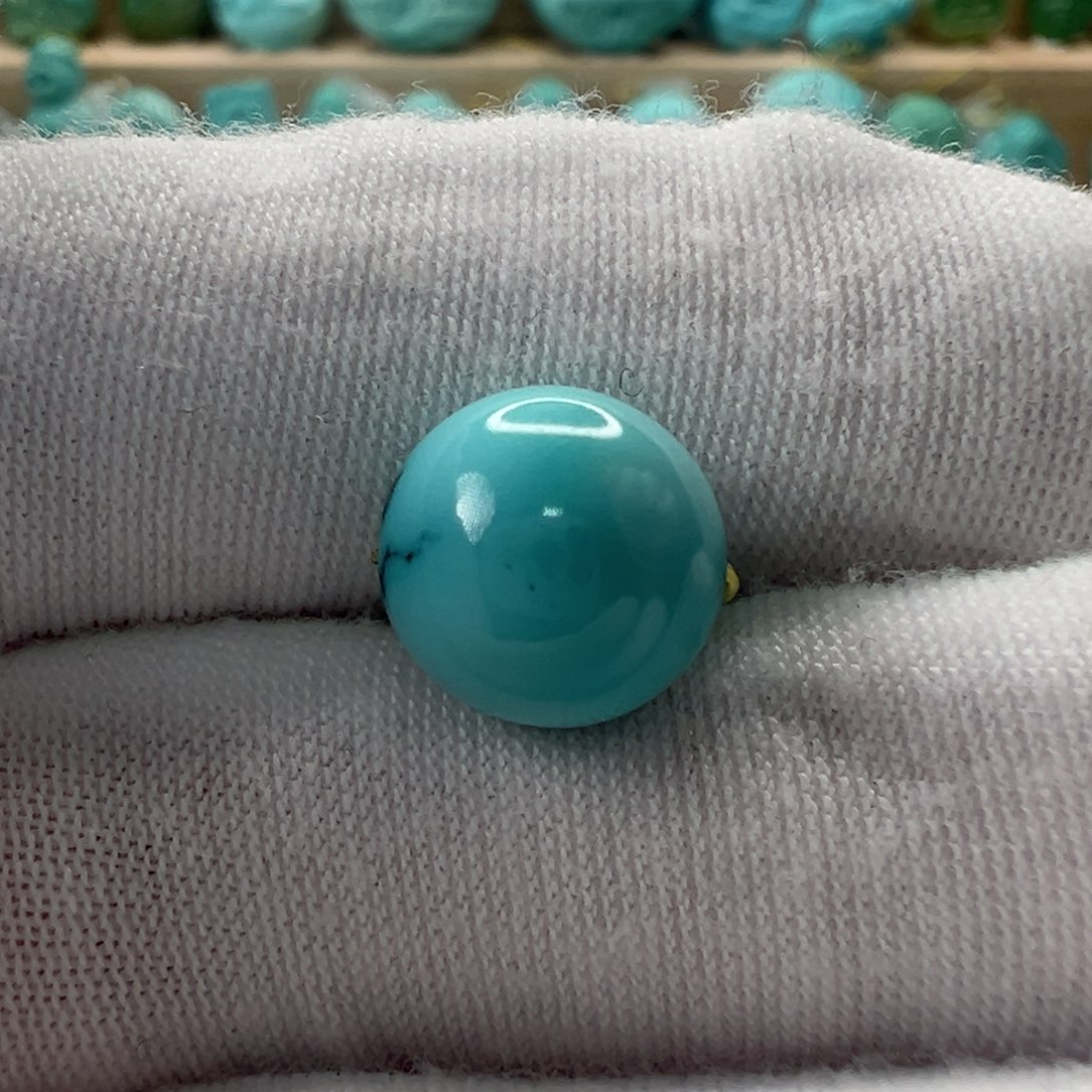 未镶嵌绿松石圆珠10.3mm