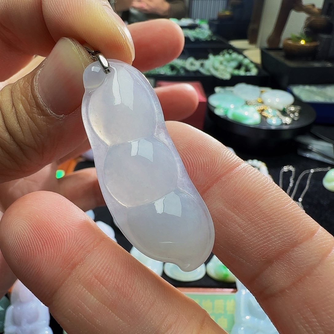 翡翠吊坠(不含链)银S925镶嵌