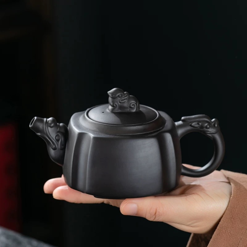 深井老紫泥四方貔貅C11