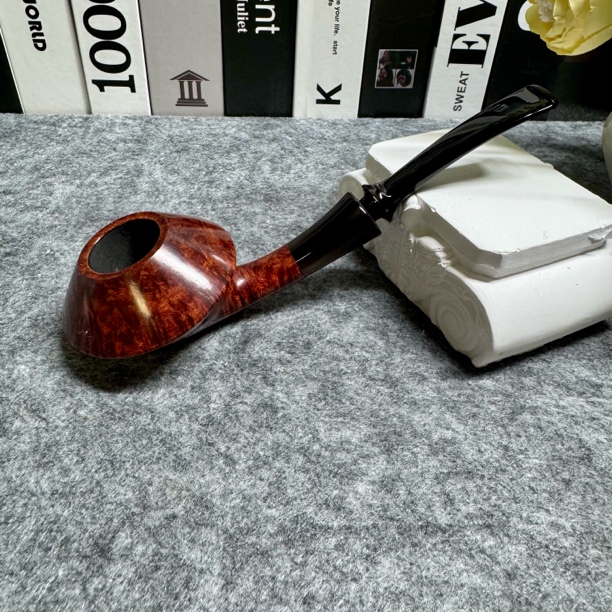 印度尼西亚斗师万迪Wandi烟斗飞碟牛头造型手工石楠木烟斗
