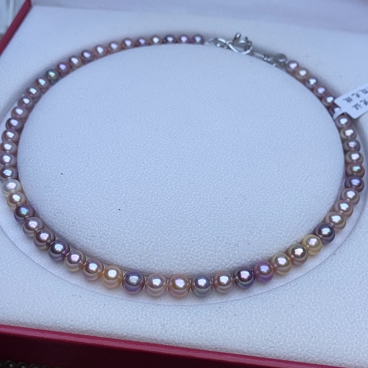 淡水珍珠项链未镶嵌7-7.5