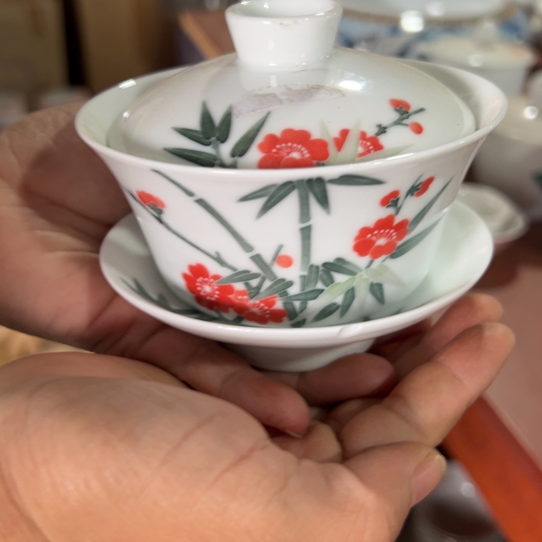 太****醴陵高温瓷手绘三才