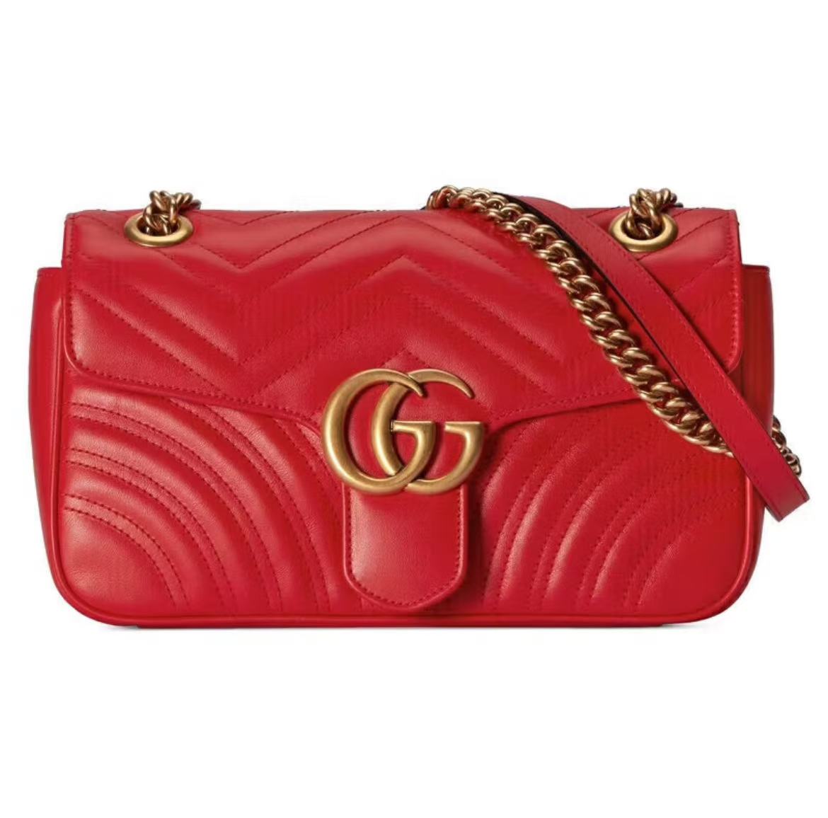 99新 GUCCI/古驰 马蒙 红金 26