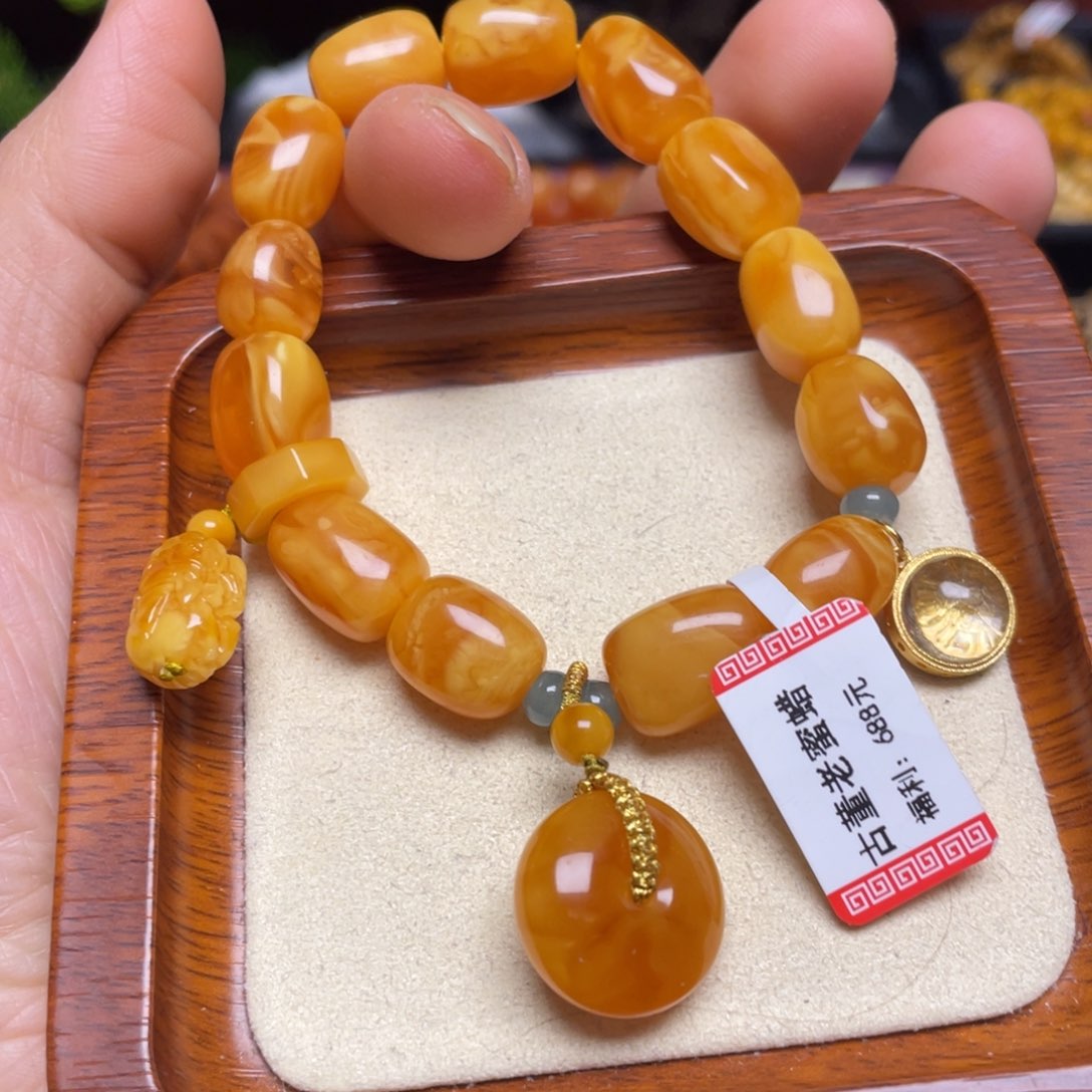 蜜蜡手链未镶嵌手串