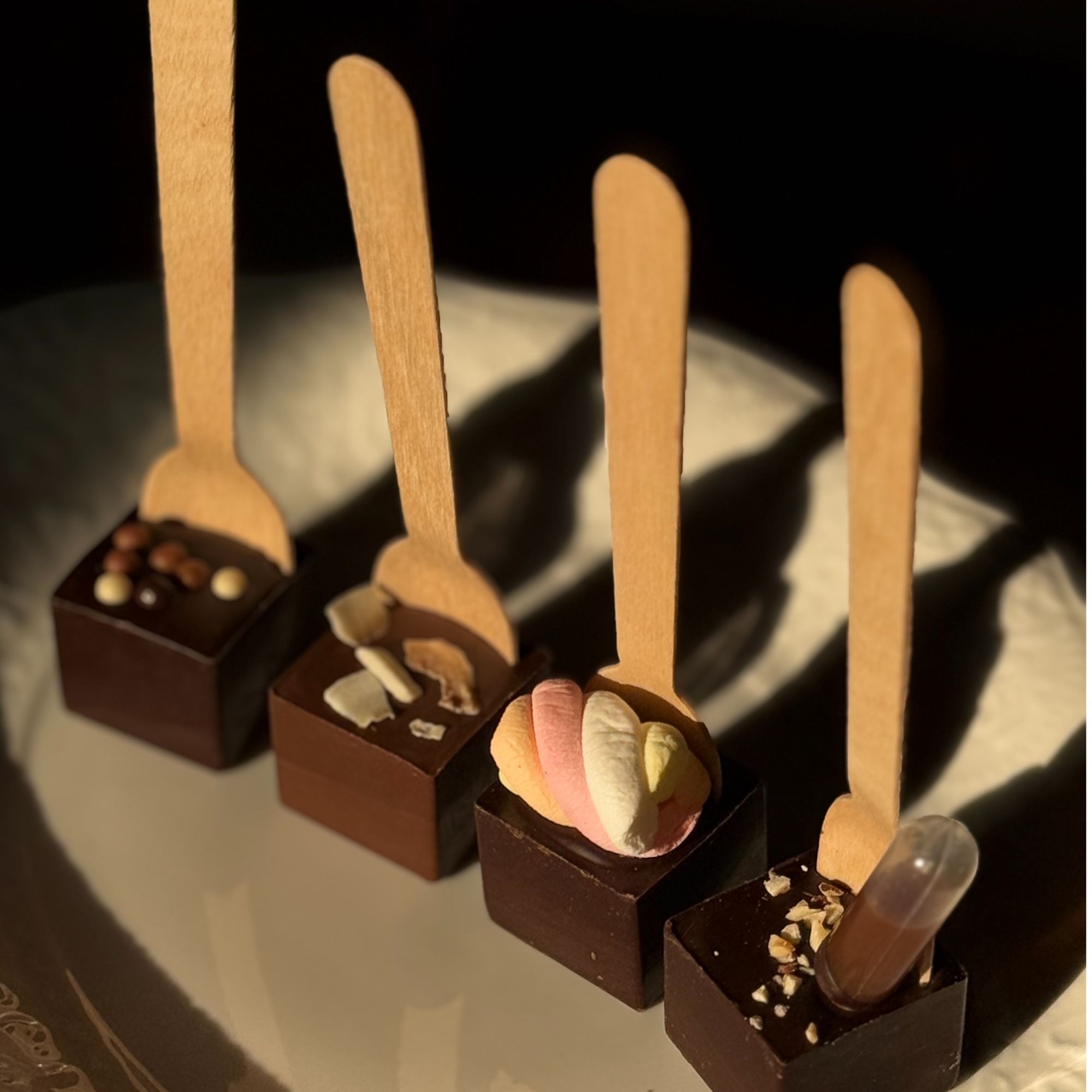 可以泡着喝的巧克力勺子（4种口味任选）