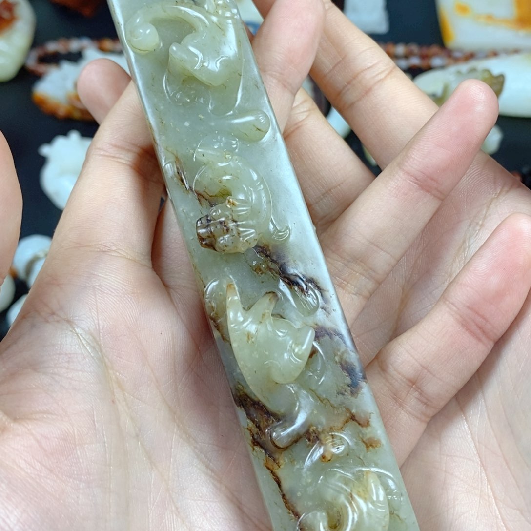 和田玉把件未镶嵌陈**将