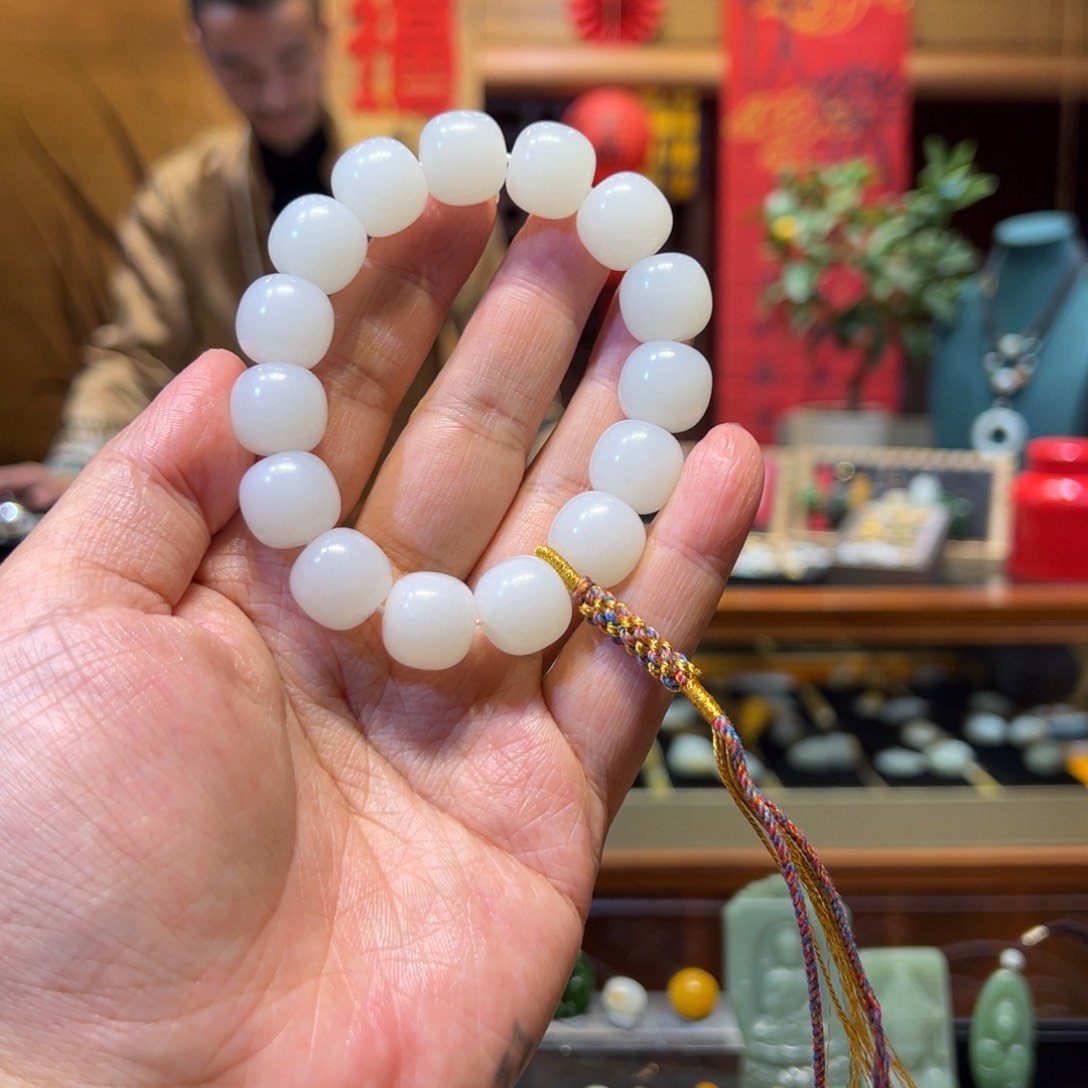 和田玉手链未镶嵌15