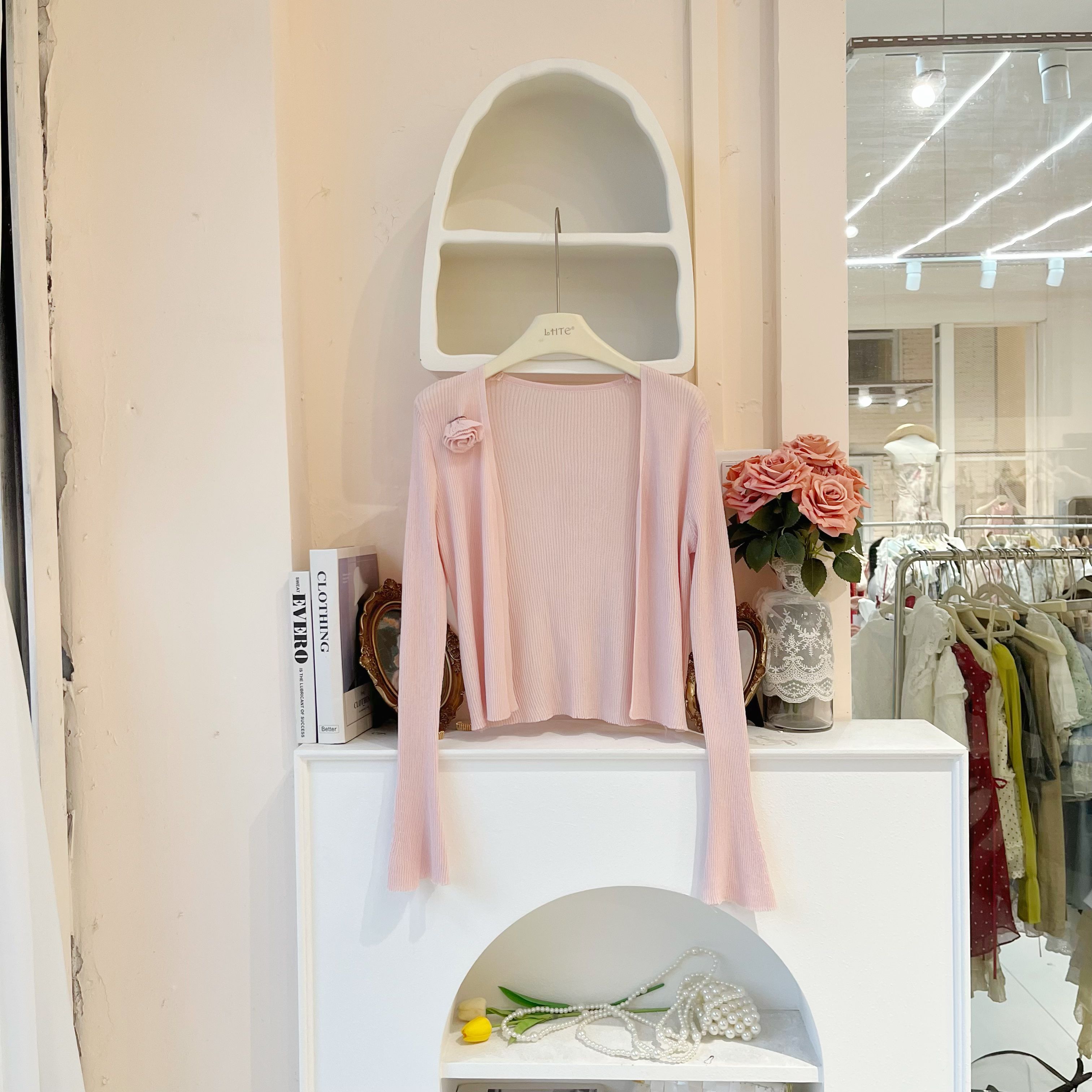 LHTE青青大码女装 夏款轻薄防晒粉色开衫C5558