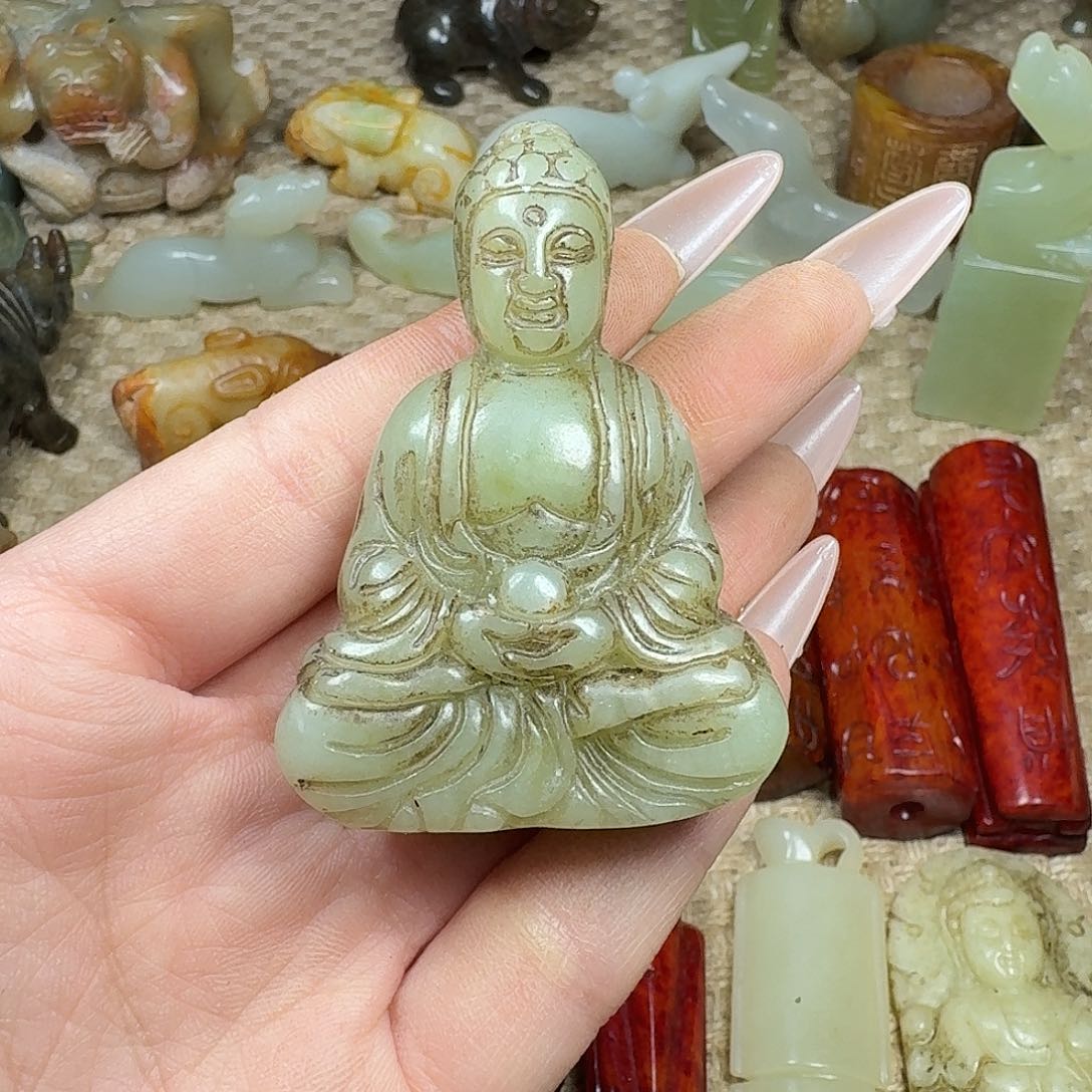 白玉菩提吊坠挂件