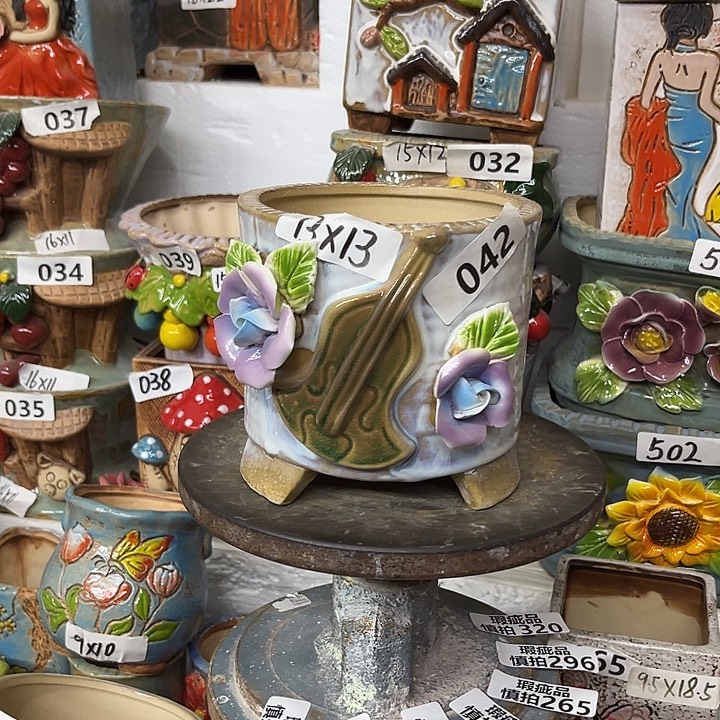 粗陶材质多肉花盆