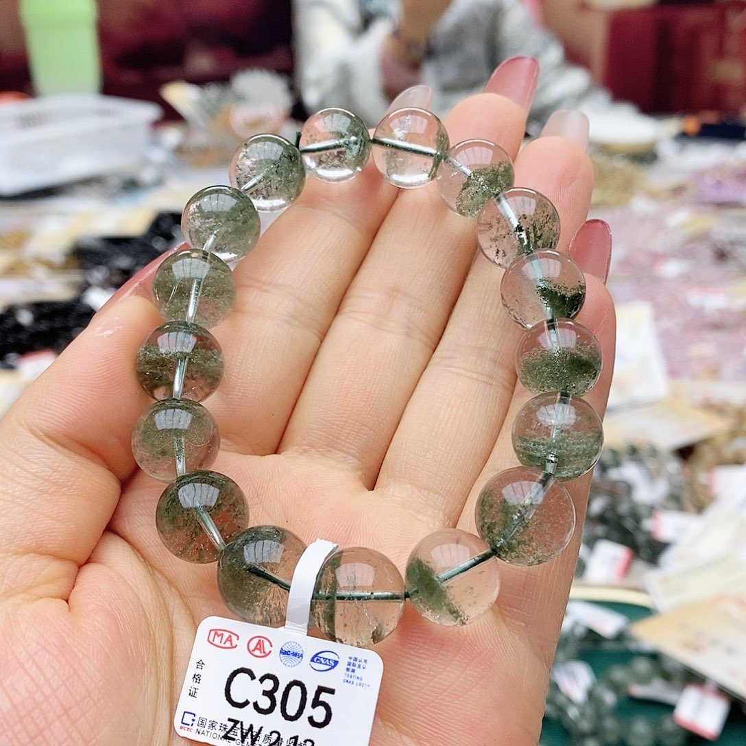 水晶手链未镶嵌C305巴西聚宝盆12—13m