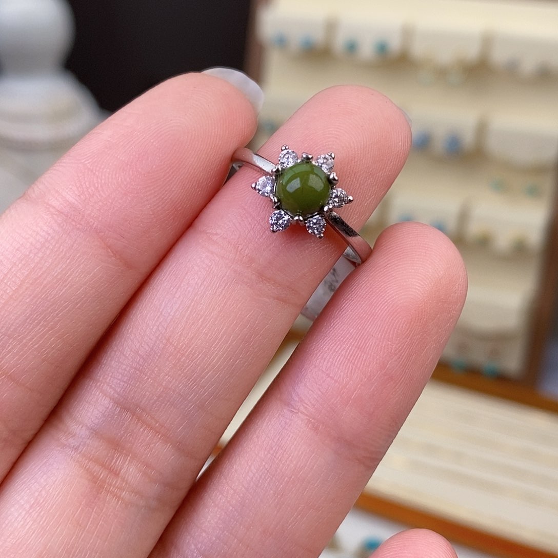 绿松石戒指银S925镶嵌