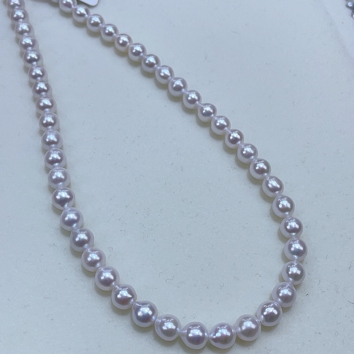 淡水珍珠6/7镜面炫彩亮瞎眼近圆银S925镶嵌