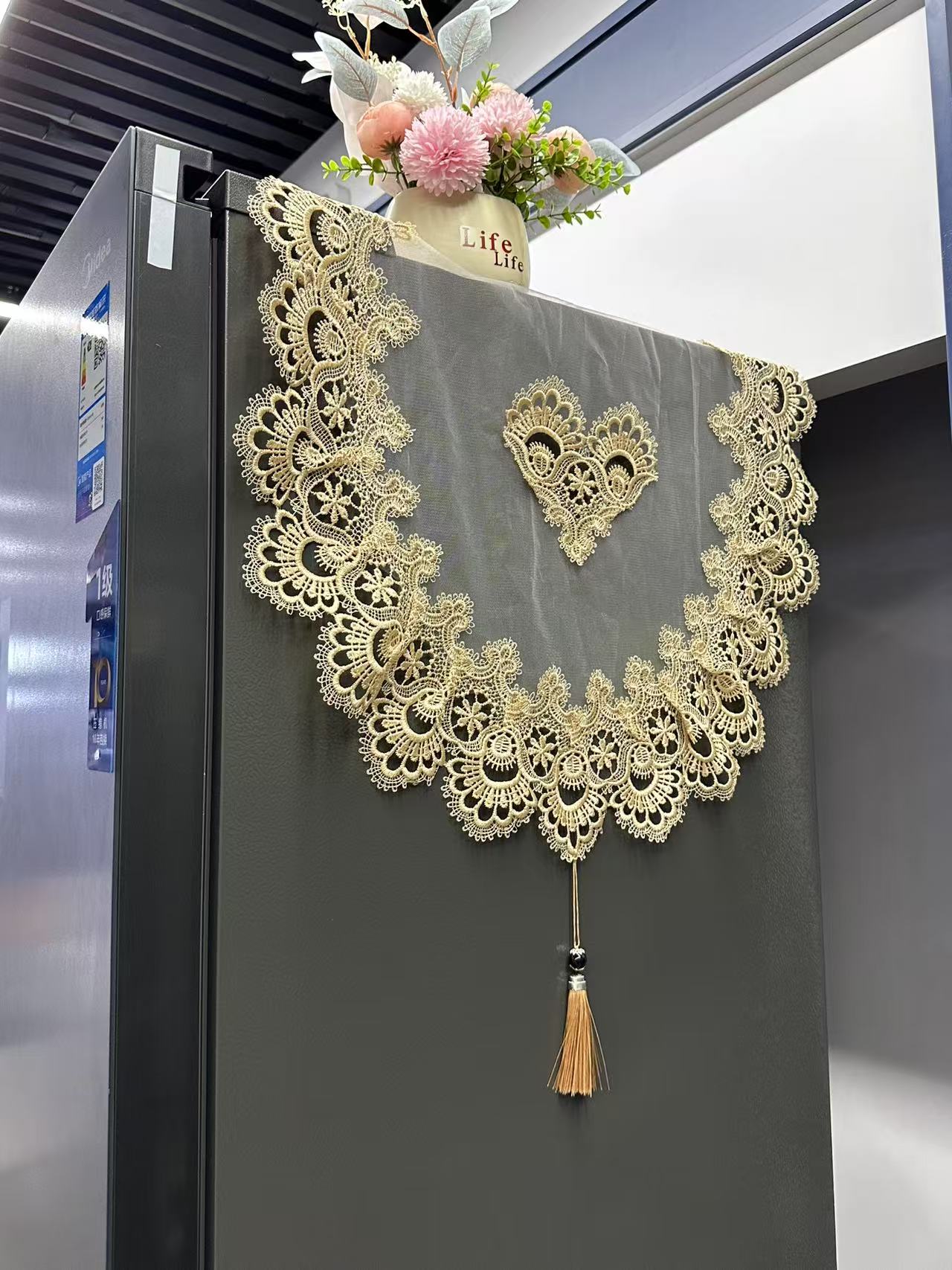 151ks（60x160cm椭圆）珞光纱网纱蕾丝冰箱洗衣机巾