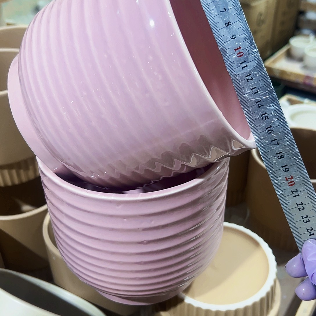 有孔外贸尾单陶瓷花盆凑单10米包邮瑕疵瑕疵