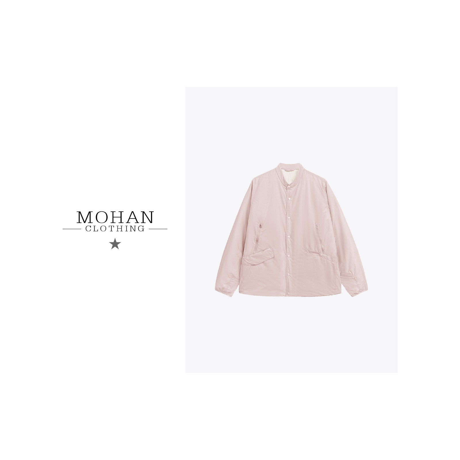 CLOTHING/墨含轻量衬衫式鹅绒服90白鹅绒防泼水保暖外套女WJJ1030