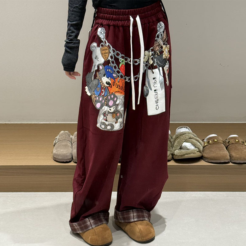 【现货】CHEERi UPi2026早春新款印花裤链卫裤