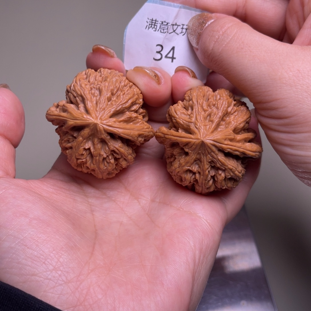 文玩核桃把件粗筋43.34