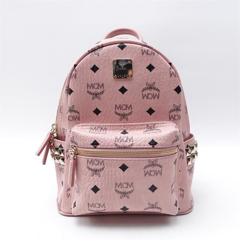 99新 MCM 双肩包mini樱花粉/LX00188