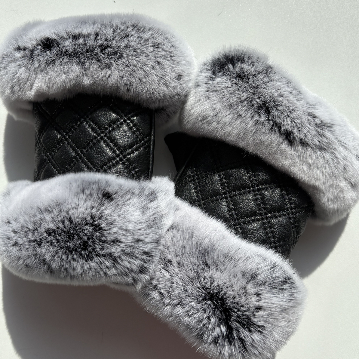 时尚真皮羊皮半指手套