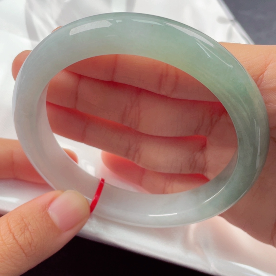 翡翠未镶嵌手镯61正圈